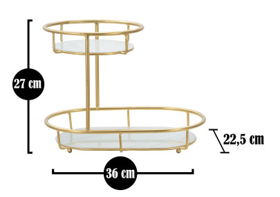 PLATEAU 2 NIVEAUX -A- CM 36X22,5X27