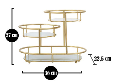 PLATEAU 3 NIVEAUX -B- CM 36X22,5X27