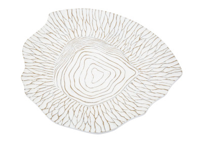 PIATTO DECORATIVO IN POLIRESINA CM 37X34X6