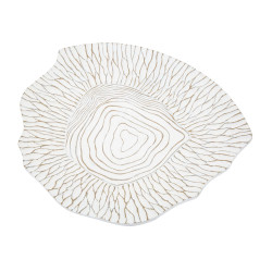 PLATEAU DÉCORATIF POLYRÉSINE CM 37X34X6