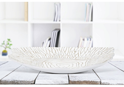 PIATTO DECORATIVO IN POLIRESINA CM 37X34X6