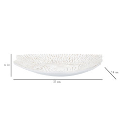 PIATTO DECORATIVO IN POLIRESINA CM 37X34X6
