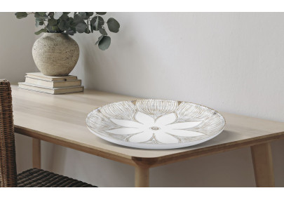 PIATTO DECORATIVO IN POLIRESINA ATENE CM Ø 35,5X4,4