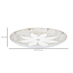 PIATTO DECORATIVO IN POLIRESINA ATENE CM Ø 35,5X4,4