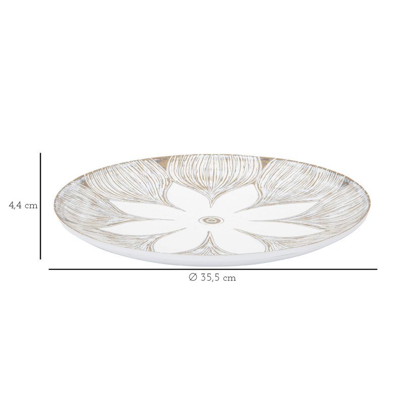 PIATTO DECORATIVO IN POLIRESINA ATENE CM Ø 35,5X4,4