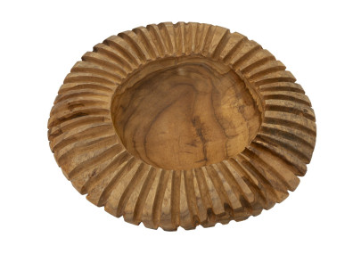 PLATEAU GERIS TECK CM Ø 35X7