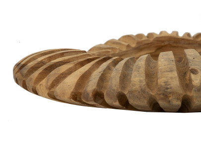 PLATEAU GERIS TECK CM Ø 35X7