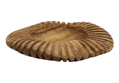 PLATEAU GERIS TECK CM Ø 35X7