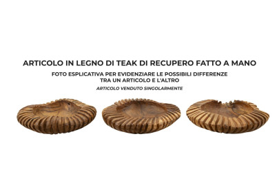 PLATEAU GERIS TECK CM Ø 35X7