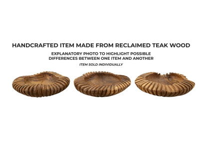 PLATEAU GERIS TECK CM Ø 35X7