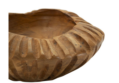 PLATEAU GERIS TECK CM Ø 19X8