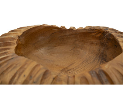 PLATEAU GERIS TECK CM Ø 19X8