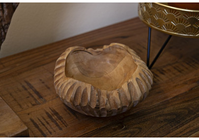 PLATEAU GERIS TECK CM Ø 19X8