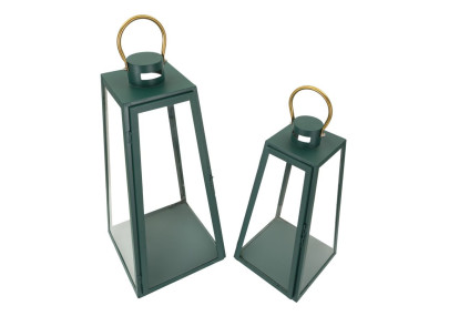 LANTERNE GRENT SET 2 PCS CM Ø 25X25X57-20X20X45