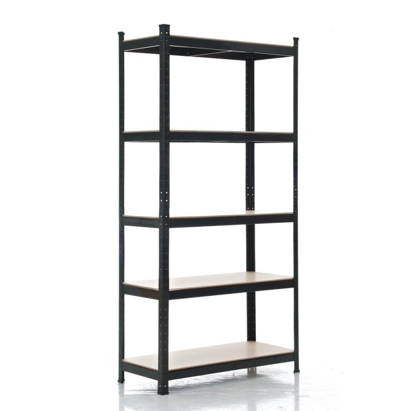 Estantería Metálica Galvanizada ~ 5 Estantes Negro,90x40x180 cm