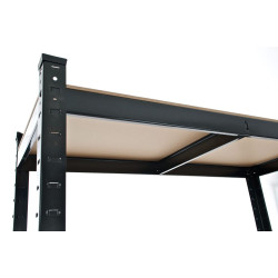 Estantería Metálica Galvanizada ~ 5 Estantes Negro,90x40x180 cm