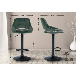 Barhocker Milet Samt schwarz
