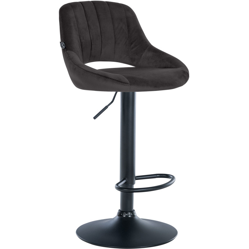 Barhocker Milet Samt schwarz
