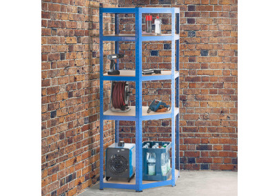 Scaffale Angolare FLINT in Metallo blu,100x80x180 cm