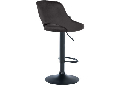 Tabouret de bar Milet en velours noir noir