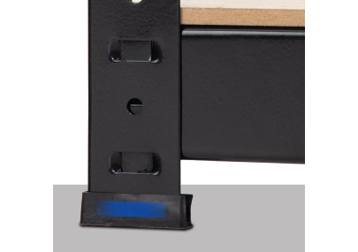 Estantería de Esquina Flint Negro,100x80x180 cm