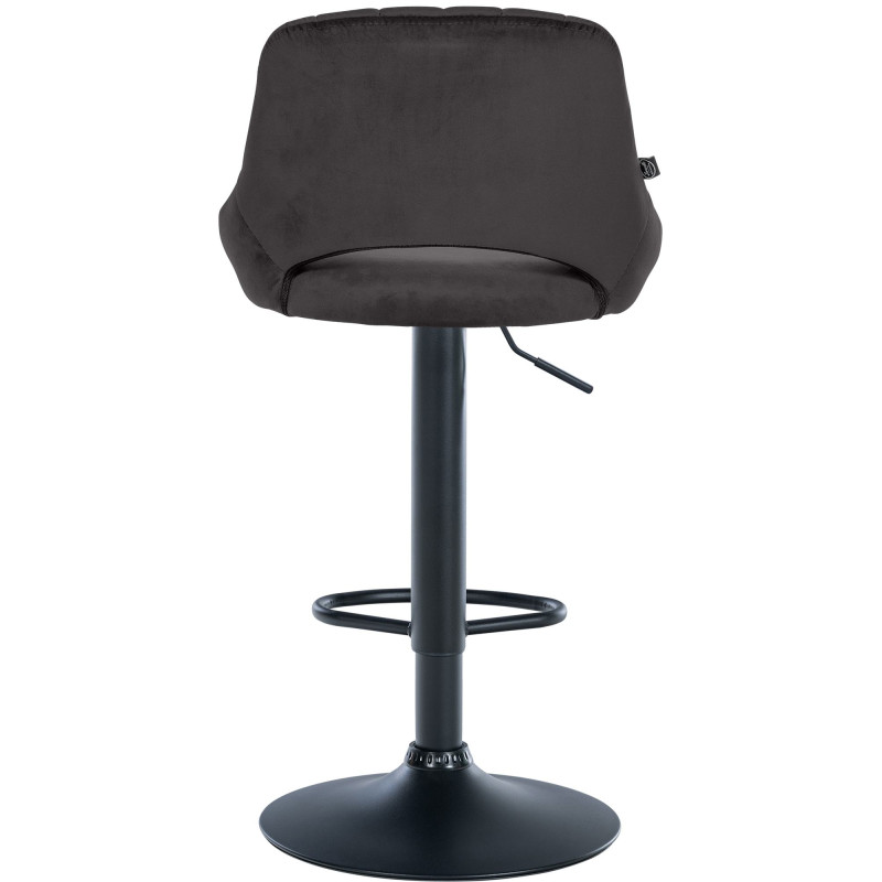 Tabouret de bar Milet en velours noir noir
