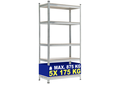 Estantería Metálica de Almacenaje Galvanizada Plateado,90x40x180 cm