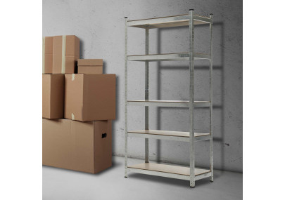 Scaffale Magazzino Alta Portata 875 Kg argento,90x40x180 cm