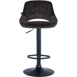 Barhocker Milet Samt schwarz