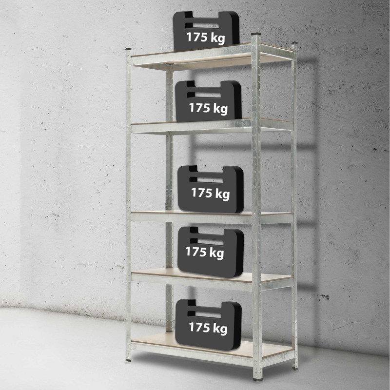 ?tag?re de rangement 90 x 40 x 180 cm argent?e