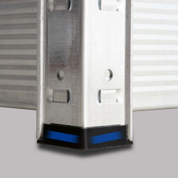 Ensemble de 2 chaises longues Palma V2 en similicuir rouge