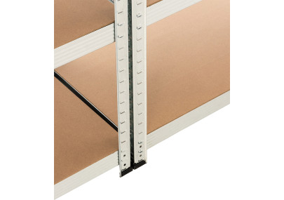 Set De 2 Estanterías Galvanizadas G 180x90x40 cm Plateado