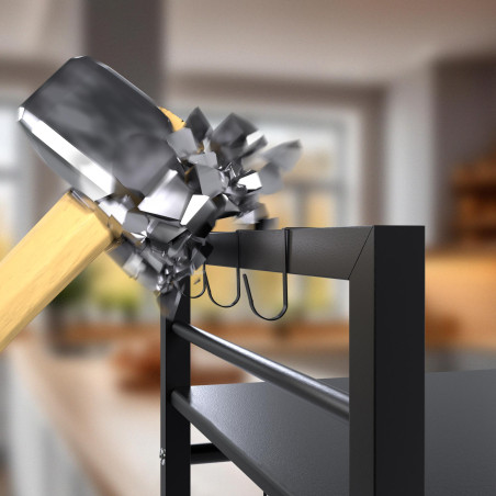 Estante Marana para microondas Negro,de 2 niveles