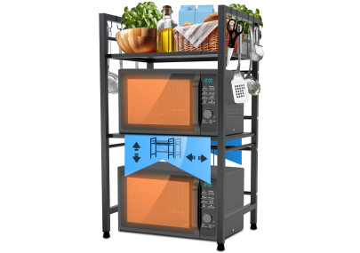 ?tag?re ? micro-ondes ? 3 niveaux Marana, noire