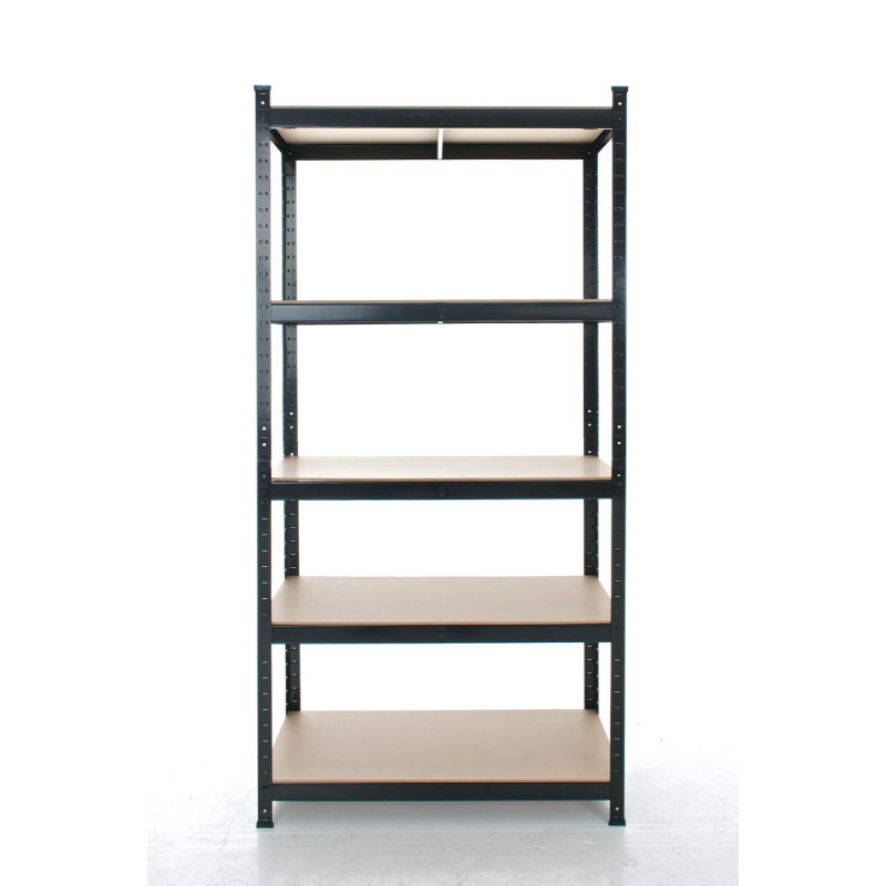 Estantería Metálica Galvanizada ~ 5 Estantes Negro,90x40x180 cm