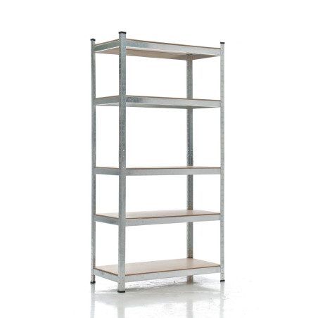 Scaffale zincato ad alta portata argento,90x40x180 cm