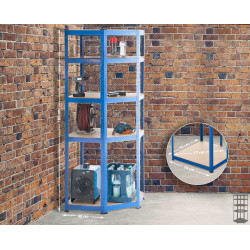 Scaffale Angolare FLINT in Metallo blu,100x80x180 cm