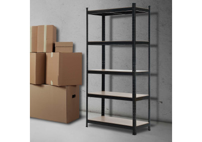 Estantería Metálica de Almacenaje Galvanizada Negro,90x40x180 cm