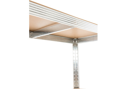 Lot de 2 ?tag?res ? brancher G 90x40x180 cm argent