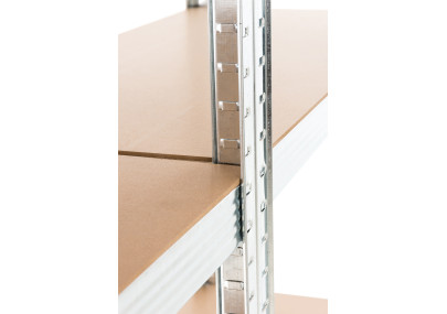 Lot de 2 ?tag?res ? brancher G 90x40x180 cm argent