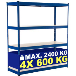 Étagère robuste 160x60x180 cm bleu