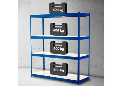 Étagère robuste 160x60x180 cm bleu