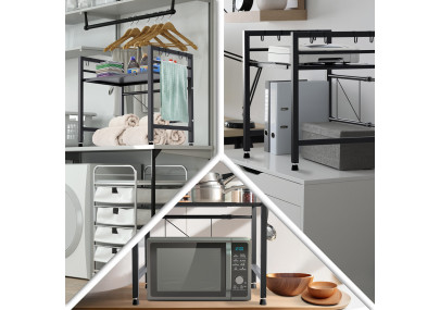 ?tag?re ? micro-ondes ? 2 niveaux Marana, noire