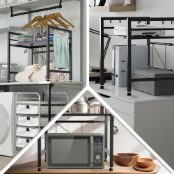 Estante Marana para microondas Negro,de 2 niveles