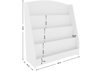 Bibliothèque Melfa 80 cm blanche