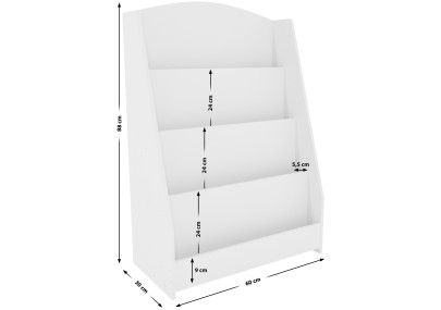 Bibliothèque Melfa 60 cm blanche