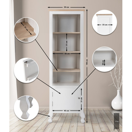 Bibliothèque Dorma natura/blanc