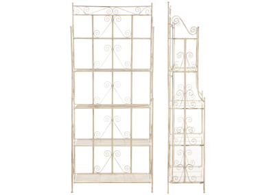 Estantería Decorativa de Hierro Ciara Crema antiguo
