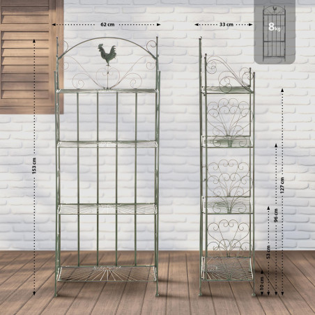 Étagère autoportante Mia vert antique