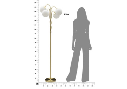 GLAM Lampadaire GlamY 4 Lumières – Splendeur et Design Haute Couture Ø54x176 cm